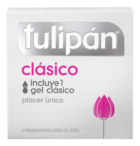 Tulipán Preservativos Látex Clásico Lubricante Caja X3 Local