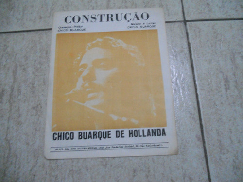 Chico Buarque - Construção - Partitura E Letra 1972 (Usado)