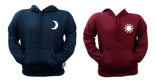 Hoodie Sweater Suéter Sol Luna Para Parejas