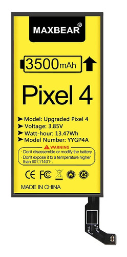 Batería De Repuesto Para Google Pixel 4, Maxbear 3500 Mah, 3