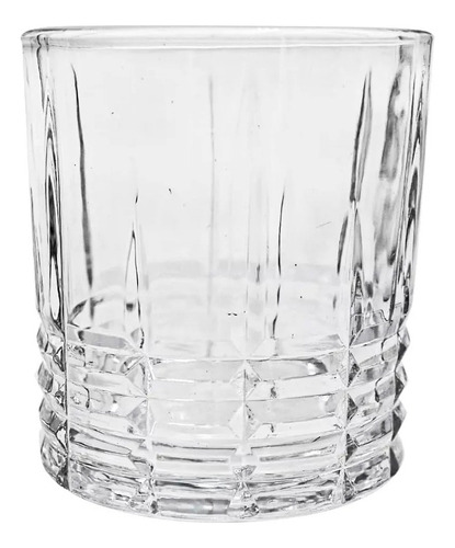 Juego Decantador Whisky De 730 Ml Y 4 Vasos De Vidrio 354 Ml Color Transparente