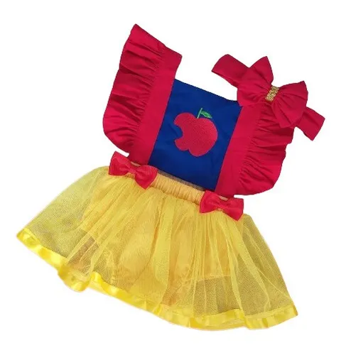 Roupa bebe branca de neve 2025