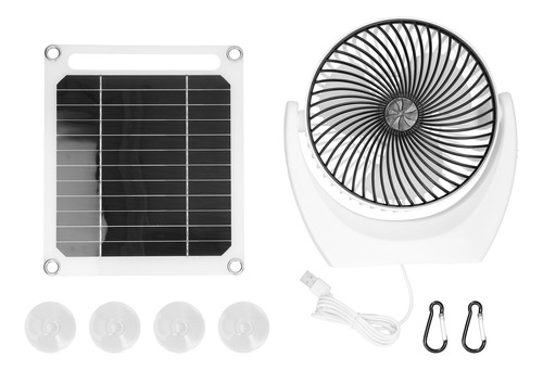 Ventilador Eléctrico, Cargador Solar, Energía Multifuncional