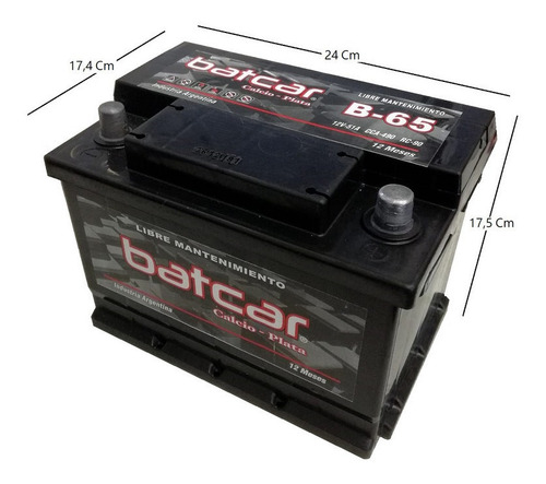 Imagen 3 de 6 de Bateria Batcar B-65 12x65 Renault Sandero Stepway Nafta