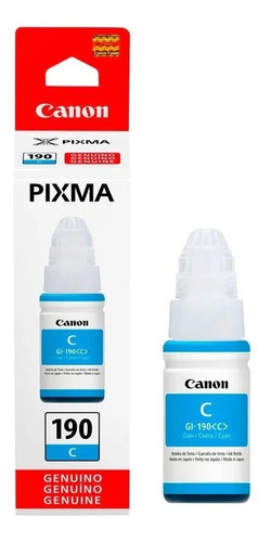 Botella Tinta Canon Gi-190 Cyan. 70 Ml Amv
