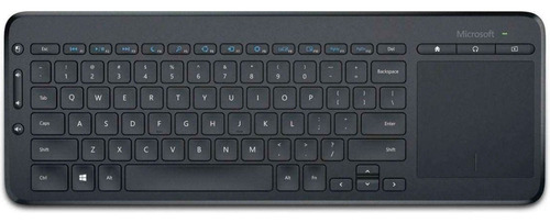 Teclado inalámbrico Microsoft N9Z All-in-One QWERTY español color negro