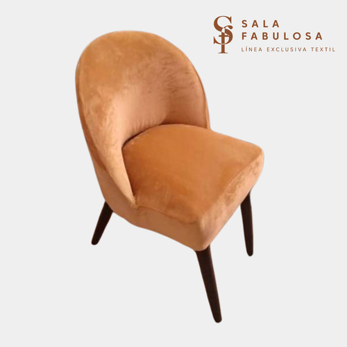 Funda De Silla 8 Pzs Vintage Terciopelo Camel