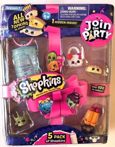 Lote 5 Sets Shopkins Join The Party - Lote A (Usado)