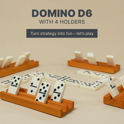 Queensell Dominos Establecido Para Adultos Con 4 Bastidores