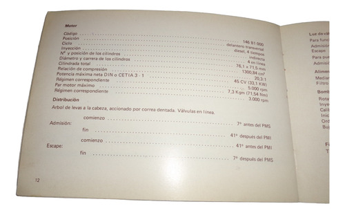 Fiat Duna Diesel 1990 Manual De Instrucciones Original (Usado)