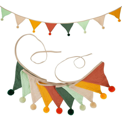 Triángulo Bunting Flag Bannant Banner Suministros De Color