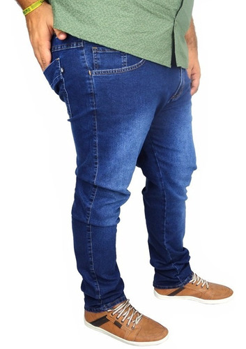 Calça Jeans Masculina Lycra Tamanho Grande Plus Size