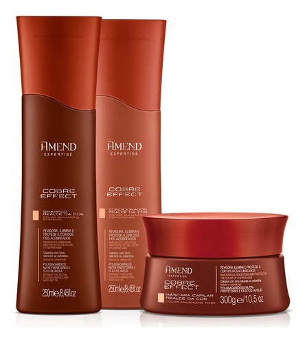 Kit Amend Cobre Effect Com Shampoo, Condicionador E Máscara