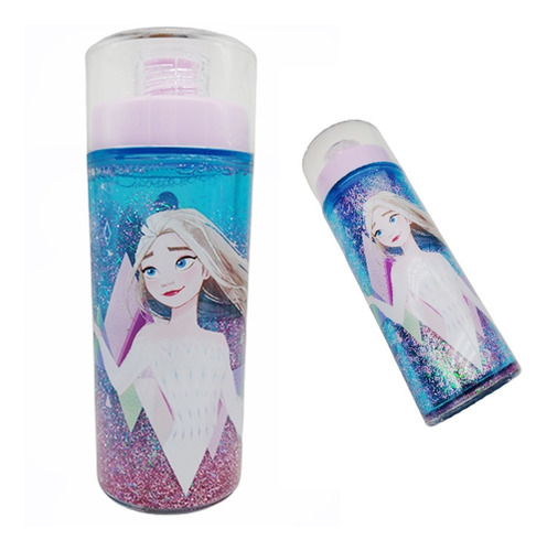 Botella Elsa Frozen Efecto Nieve Doble Capa Fa541