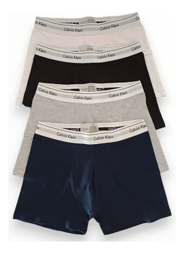 Pack X 4 Unidades Boxer Liso Calvin Klein Hombre