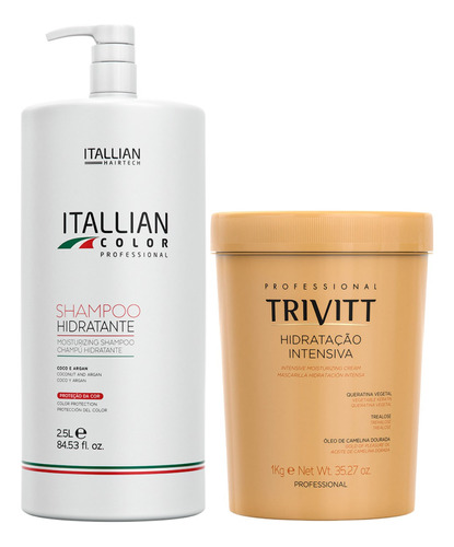 Shampoo Hidratante Lavatório Itallian Color 2,5l + Mascara