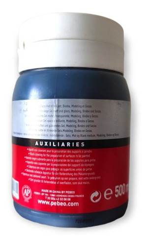 Imagen 2 de 2 de Acrílico Studio Auxiliares 500ml Pebeo Gesso