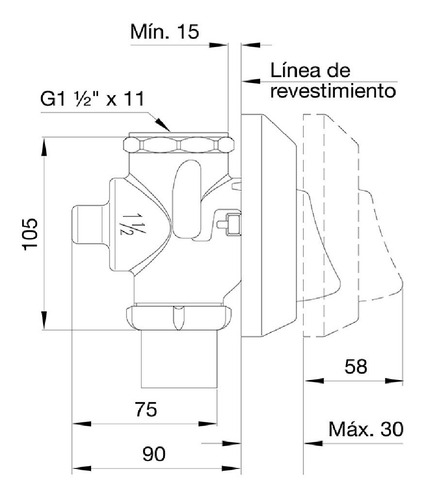 Imagen 6 de 7 de Combo De Valvula De Descarga Inodoro Fv 368.01 + Tapa Tecla Fv 368.04 Doble Descarga Dual Completo
