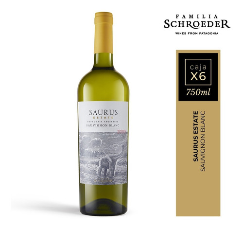 Vino Saurus Estate Sauvignon Blanc Caja X6 Unidades