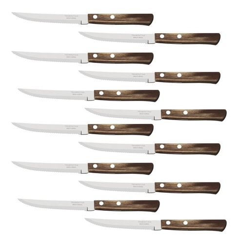 Cuchillo Para Asado Polywood Tramontina Roble 5 PuLG X12 Uni