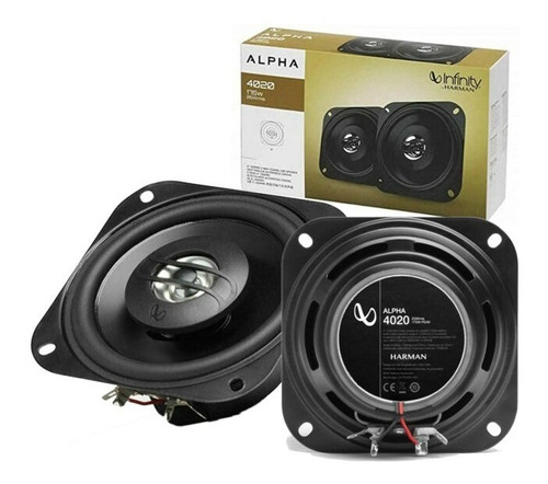 Parlantes Para Carro Infinity Alpha 4020 175 Watts 4 Pulgad Color Negro