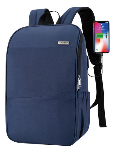 Mochila Para Computadora Portatil Con Puerto De Carga Usb, A