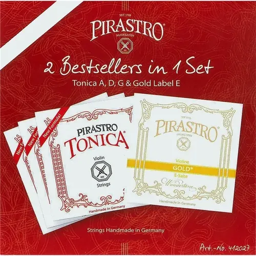 Corda Violino Pirastro Tonica Mi Gold Materiais Aço Alumínio Prata