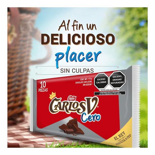 Pulparindo De La Rosa + Chocolate Carlos V Sin Azucar 2 Pzs