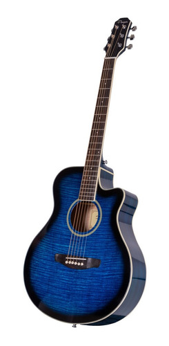 Guitarra Acustica Parquer Tipo Apx Azul Media Caja Corte