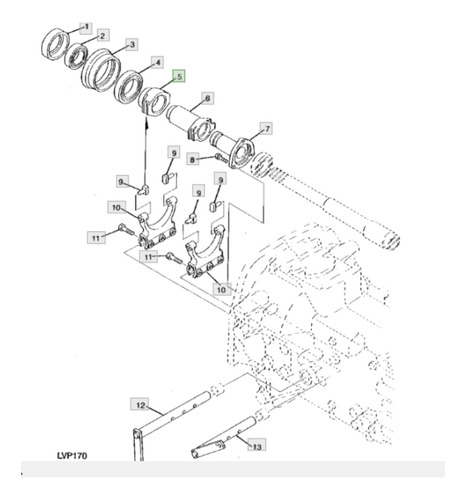 Portacollarin Embrague Tractor John Deere 5715/5425/5725