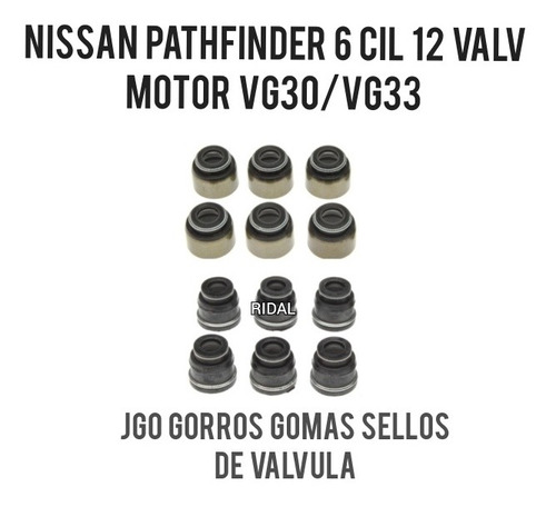 Juego Gorro Goma Sello Valvula Nissan Pathfinder  Vg30/vg33