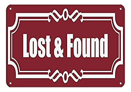 Lost Found Estilo Metal Signo De Hierro Pintura Par.