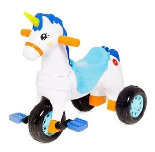 Triciclo Novo De Passeio Com Empurrador Fantasy Azul 1002