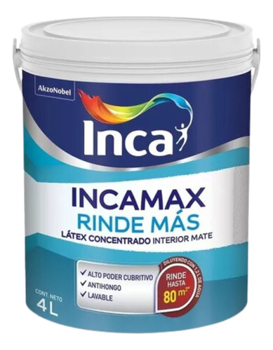 Incamax Rinde Más Látex Interior Concentrado 10lts