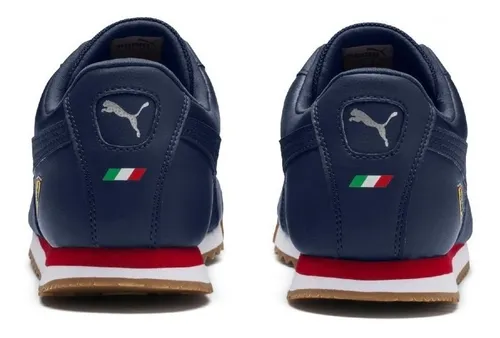 Tenis puma roma top ferrari azul marino
