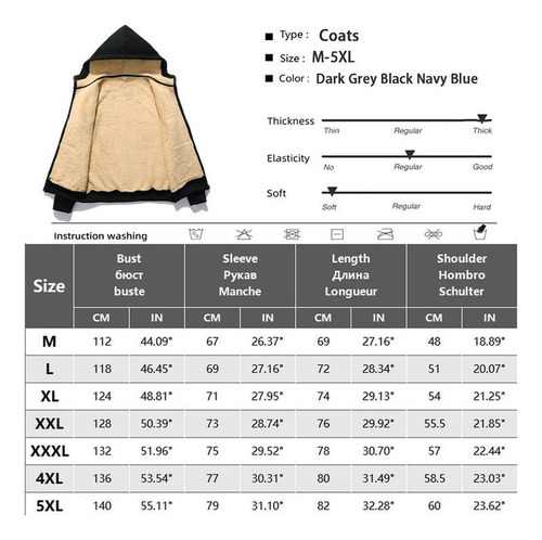 Sudaderas Con Capucha Para Hombre Chaquetas Cálidas Lana