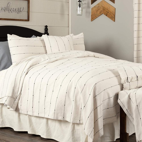 Piper Classics Farmcloth Stripe Twin Coverlet Bedreach, 90  