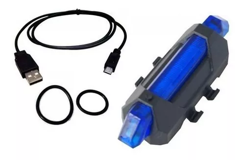 Luz de bicicleta, recargable, delantera, trasera, luz trasera, brillante,  linterna Led para bicicleta azul Sharpla Luz trasera de bicicleta