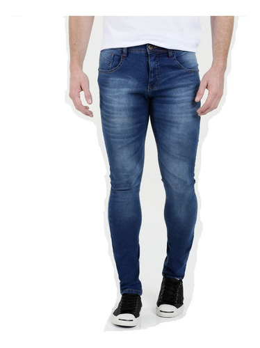 Calça Jeans Lycra Stretch Masculina Slin Plus Size