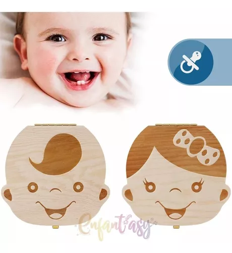 HOMYBABY® Caja dientes de leche niña - Cajitas de madera para guardar  dientes - Regalos originales Ratoncito Perez para almacenamiento dientes  (Set B) : .es: Bebé