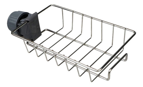 Imagen 1 de 10 de Soporte Porta Esponja Ajustable Canilla Cocina Baño Cromado