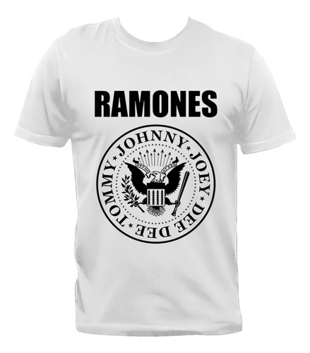 Remera Ramones Logo Clásico Punk Rock Algodón Premium