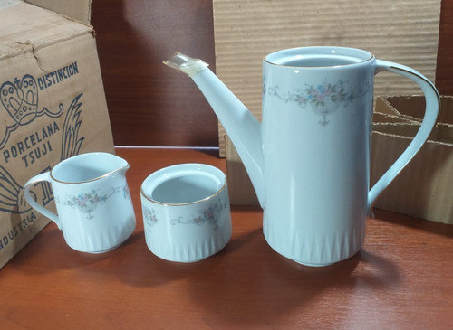 Porcelana Tsuji Juego De Café 9 Piezas Industria Argentina