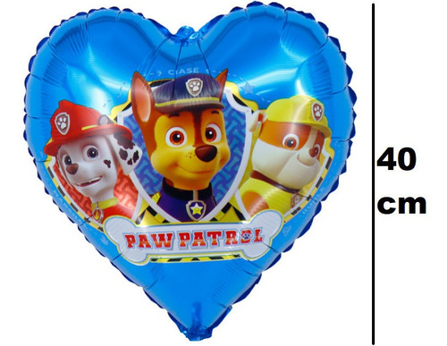 Decoración Globos Feliz Cumpleaños Chase Paw Patrol Numero