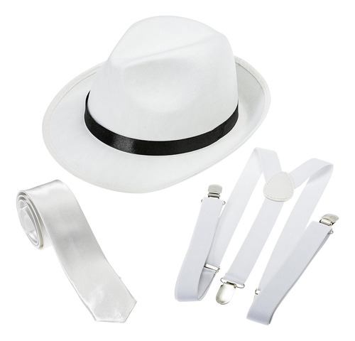 Disfraz De Gángster De Sombrero, Tirantes Y Corbata