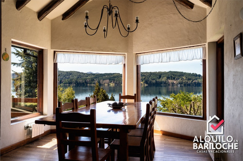 Imagen 5 de 15 de Alquiler Casa En Bariloche Con Costa De Lago Nahuel Huapi. 8 Pax. Km12. 392.