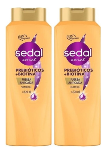 2 Shampoo Sedal Prebióticos + Biotina 620ml