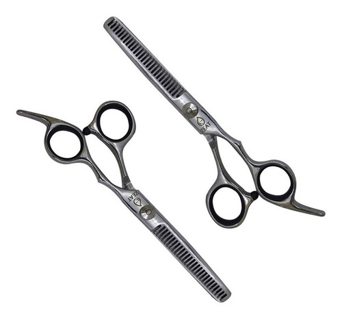 Kit Tijera Peluquería Profesional Entresacar Y Pulir 7