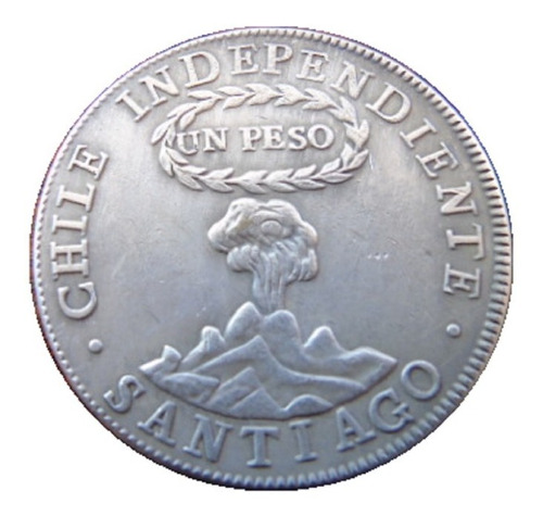 Moneda Conmemorativa Histórica Chile Peso Volcán 1834