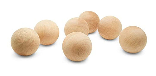 Percheros - Bolas De Madera Redondas De 3.4 in